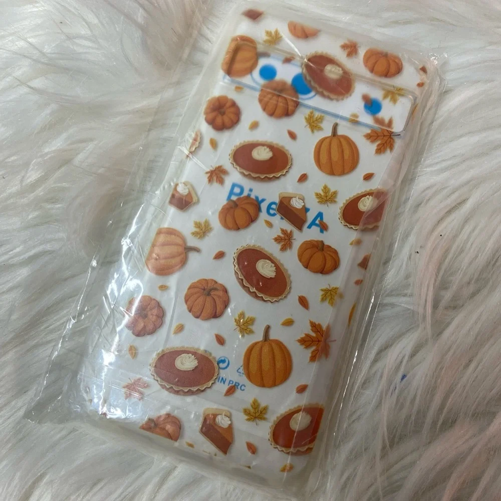Google Pixel Case with Pumpkin and Pie Design